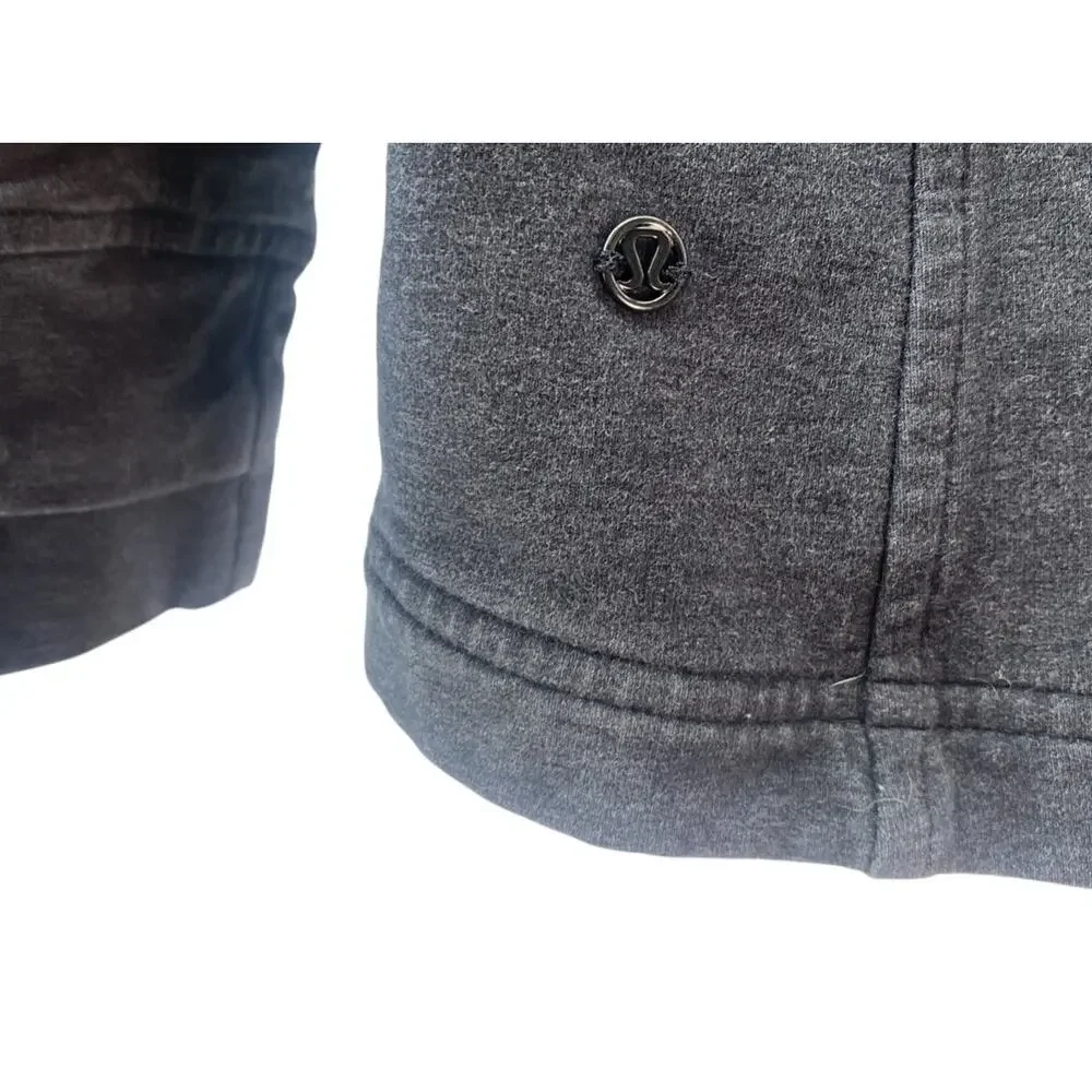 Lululemon Coast Easy Wrap dark grey heathered button jacket size 10